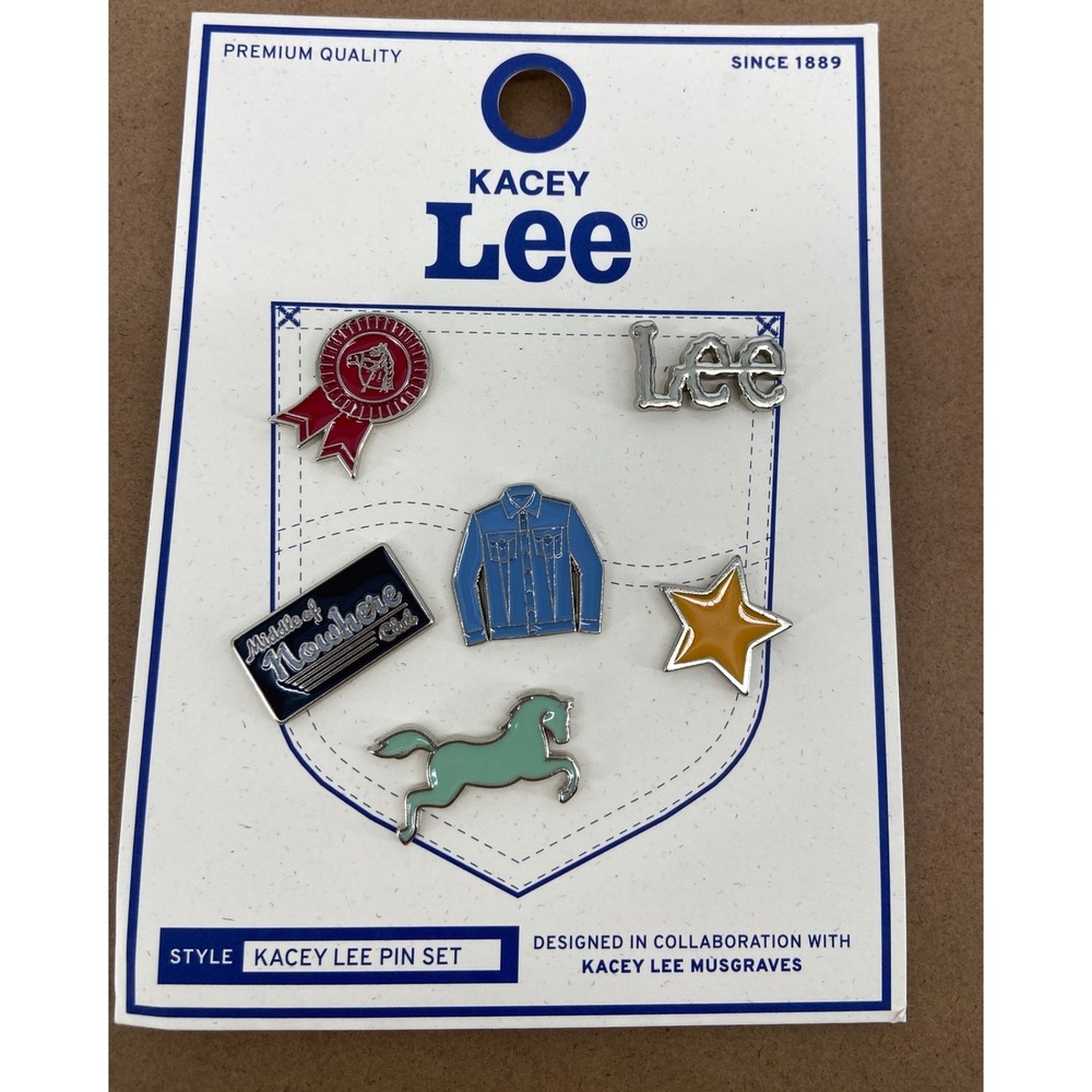 Kacey Lee Musgraves x Lee Enamel Pin Set 6-Piece Western Collection New